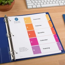 Avery Ready Index Table of Contents EcoFriendly Paper Dividers, 1-5 Tabs, Multicolor, 3 Sets/Pack (11080) Sale