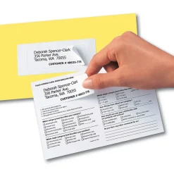 Avery Send & Reply Piggyback Laser/Inkjet Mailing Labels, 1-5/8