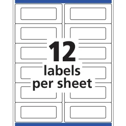 Avery Send & Reply Piggyback Laser/Inkjet Mailing Labels, 1-5/8