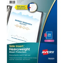 Avery Side Insert Sheet Protectors, Diamond Clear, 25/Pack (15935-CC/76001) Outlet