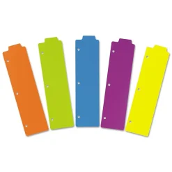 Avery Snap-In Plastic Bookmark Dividers, Assorted Colors with White Labels, Set of 5 (24908) Hot