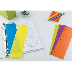 Avery Snap-In Plastic Bookmark Dividers, Assorted Colors with White Labels, Set of 5 (24908) Hot