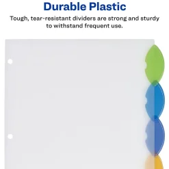 Avery Style Edge Insertable Plastic Dividers, 5-Tab, Assorted, 120/Carton Sale