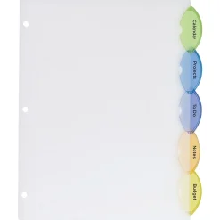 Avery Style Edge Insertable Plastic Dividers, 5-Tab, Assorted, 120/Carton Sale