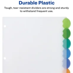 Avery Style Edge Insertable Plastic Dividers, 8 Tab, Multicolor (11201) Outlet