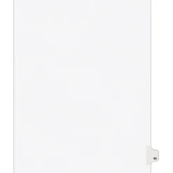 Avery Style Pre-Printed Divider, #49-Tab, White, 25/Pack (01049) Discount