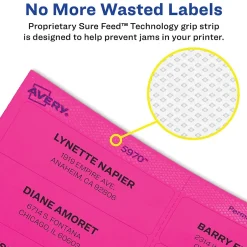 Avery Sure Feed Laser Address Labels, 1 x 2 5/8