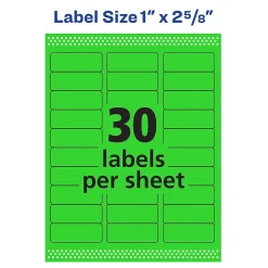 Avery Sure Feed Laser Address Labels, 1