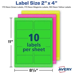 Avery Sure Feed Laser Shipping Labels, 2