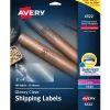 Avery Sure Feed Laser/Inkjet Shipping Labels, 2" x 4", Glossy Clear, 100 Labels/Box (6522)* Shipping Labels