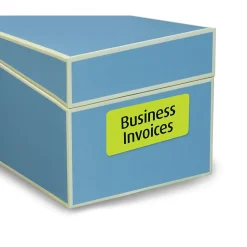 Avery Sure Feed Laser/Inkjet ID Labels, 2 x 4, Assorted Neon, 120 Labels/Pack (6481) Online