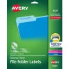 Avery Sure Feed Laser/Inkjet File Folder Labels, 2/3" x 3-7/16", Glossy Clear, 450 Labels/Pack (5029) Clearance