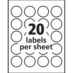 Avery Sure Feed Laser/Inkjet Print-to-the-Edge Labels, 1-5/8