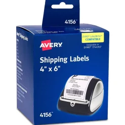 Avery Thermal Shipping Labels, 4" x 6", Matte White, 220 Labels/Roll (4156)* Shipping Labels