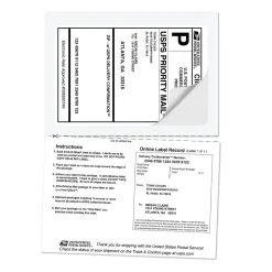 Avery TrueBlock Inkjet Shipping Labels with Paper Receipts, 5-1/16