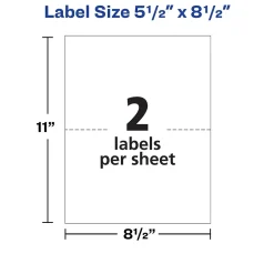 Avery TrueBlock Laser Shipping Labels, 5-1/2