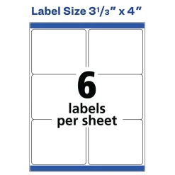 Avery TrueBlock Laser Shipping Labels, 3-1/3