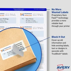 Avery TrueBlock Laser Shipping Labels, 2-1/2" x 4", White, 800 Labels/Box (5817)* Shipping Labels