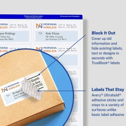 Avery Waterproof Laser Address Labels, 1-1/3