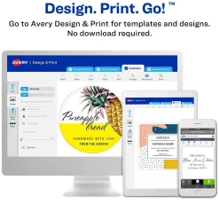 Avery Waterproof Laser/ Inkjet Wraparound Labels, 1.25