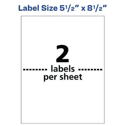 Avery Waterproof Laser Shipping Labels, 5-1/2