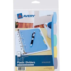 Avery Write & Erase Plastic Mini Dividers, 5 Tabs, Multicolor (16180) Discount
