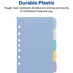 Avery Write & Erase Plastic Mini Dividers, 5 Tabs, Multicolor (16180) Discount