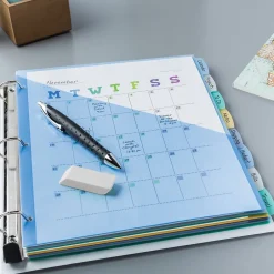 Avery Write & Erase Pocket Plastic Dividers, 8 Tabs, Multicolor (16177) New