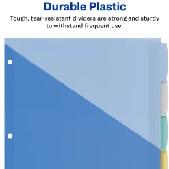 Avery Write & Erase Pocket Plastic Dividers, 5 Tabs, Multicolor (16176) Discount