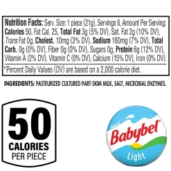 Fresh Groceries<Babybel Mini Light Cheese, 5/Pack (600-00231)