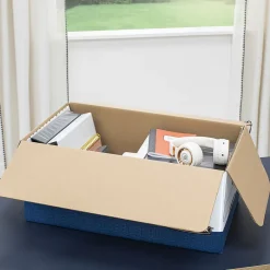 Bankers Box® Bankers Box Heavy-Duty Corrugated File Storage Boxes, String & Button, Legal Size, White/Blue, 12/Carton (00012) Outlet