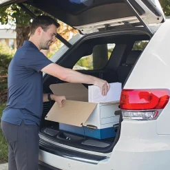 Bankers Box® Bankers Box Heavy-Duty Corrugated File Storage Boxes, String & Button, Legal Size, White/Blue, 12/Carton (00012) Outlet