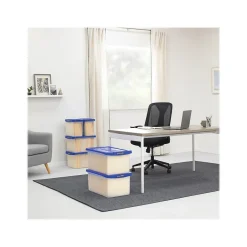 Bankers Box® Bankers Box Heavy-Duty Latch Lid Plastic File Box, Letter Size, Blue/Clear, Each (86101)