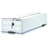 Bankers Box® Bankers Box Liberty Corrugated File Storage Boxes, String & Button Closure, Check & Form Size, White/Blue, 12/Carton (00022) Outlet