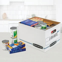 Bankers Box® Bankers Box Stor/File 59% Recycled Corrugated File Box Lift Off Lid, Letter/Legal Size, White/Blue, 12/Carton (00703) Online