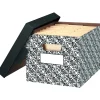 Bankers Box® Stor/File Medium Duty Recycled FastFold Corrugated File Box with Lift Off lid, Letter/Legal Size, Brocade Online