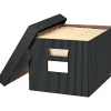 Fellowes Bankers Box Stor/File Medium-Duty FastFold File Storage Boxes, Lift-Off Lid, Letter/Legal Size, Pinstripe, 4/Ct (0029803) Outlet
