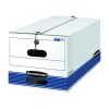 Bankers Box® Bankers Box Stor/File Medium Duty 65% Recycled Corrugated File Box, Letter Size, White/Blue, 4/Carton (0070403) Outlet
