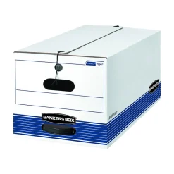 Bankers Box® Bankers Box Stor/File Medium Duty 65% Recycled Corrugated File Box, Letter Size, White/Blue, 4/Carton (0070403) Outlet