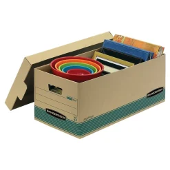 Bankers Box® Bankers Box Stor/File Medium-Duty File Storage Boxes, Lift-Off Lid, Letter Size, Brown, 12/Carton (1270101) New