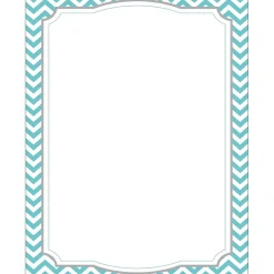Outlet 8 1/2" x 11" Decorative Computer Paper, Turquoise Chevron, 50/Pack (LL740) Classroom Paper