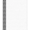 Clearance 8 1/2" x 11" Decorative Computer Paper, Black Chevron, 50/Pack (LL739) Classroom Paper
