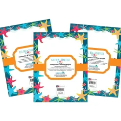 Discount 8.5" x 11" Kai Ola Starfish Computer Paper Pack, 150 Sheets/Set (4314) Classroom Paper