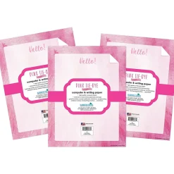 Hot 8.5" x 11" Tie-Dye Pink Computer Paper Pack, 150 Sheets/Set (4344) Classroom Paper