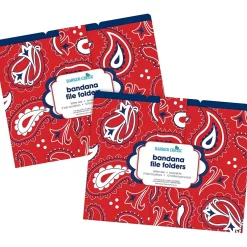 Barker Creek Bandana Letter-Size File Folders, 24/Set (BC3943) Outlet