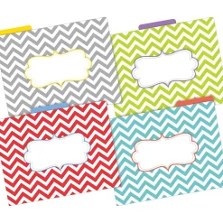 Barker Creek Beautiful Chevron File Folder, 1/3-Cut Tab, Letter Size, Assorted, 12/Pack (2010) Online