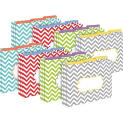 Barker Creek Beautiful Chevron File Folder, 1/3-Cut Tab, Letter Size, Assorted, 24/Set (4394) Best