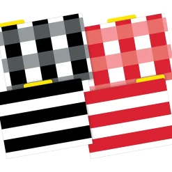Barker Creek Buffalo Plaid & Wide Stripes File Folder, 1/3-Cut Tab, Letter Size, Assorted, 12/Pack (2011) Outlet