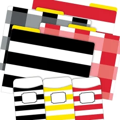 Barker Creek Buffalo Plaid & Wide Stripes File Folder, 1/3-Cut Tab, Letter Size, Assorted, 42/Set (4421) Discount