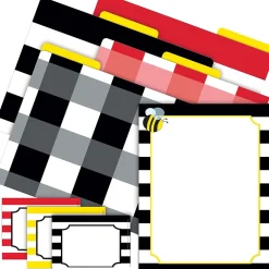 Barker Creek Buffalo Plaid & Wide Stripes Get Organized Set, 12/PK (BC0116) Sale